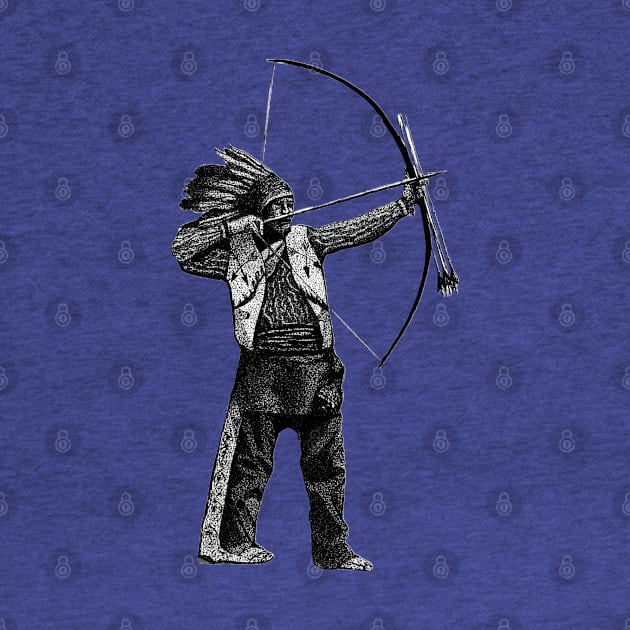 Native American warrior Indian Archer by Broken Line Design